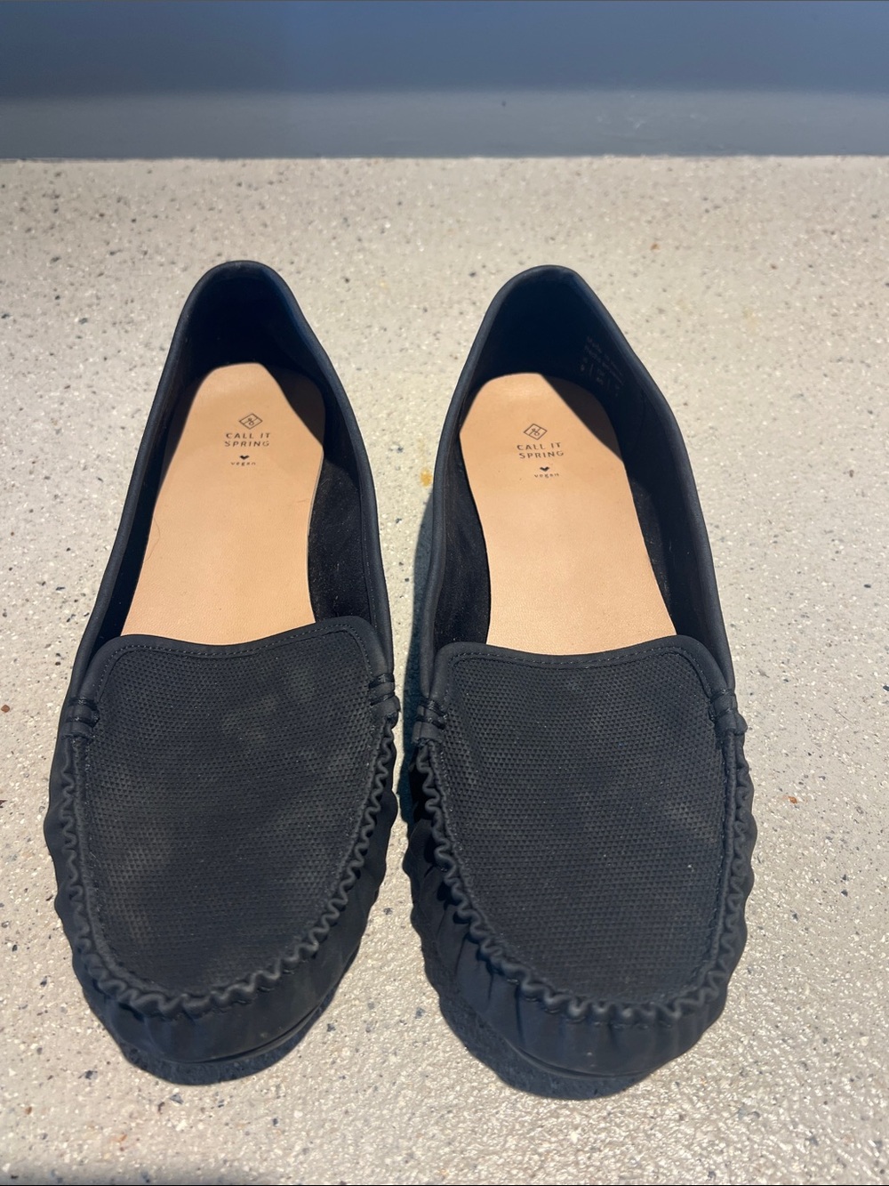 Call It Spring Black Slip-On Moccasin Loafers